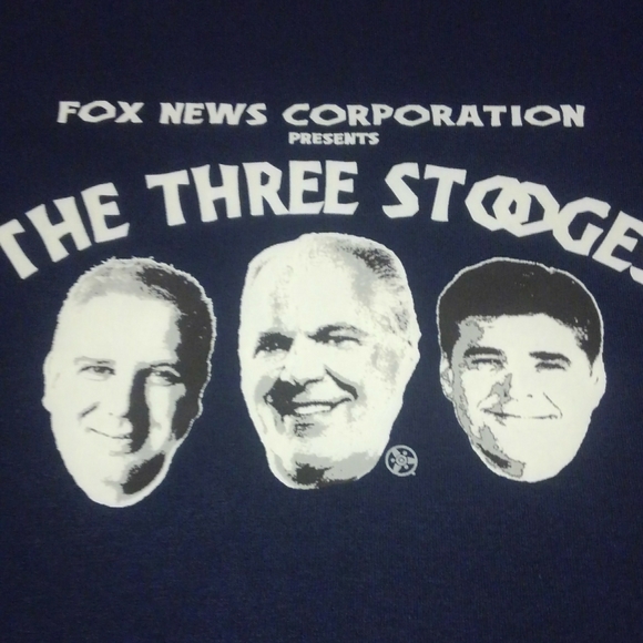 📺 FOX News 🔥 3 Stooges Shirt Rush Limbaugh Sean Hannity 📸 Glenn Beck - Picture 6 of 10